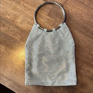 Badgley Mischka Silver Mesh Handbag